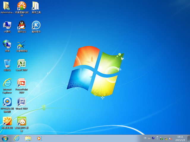 电脑公司 GHOST WIN7 SP1 X86 装机特别版 V2015.01(32位)